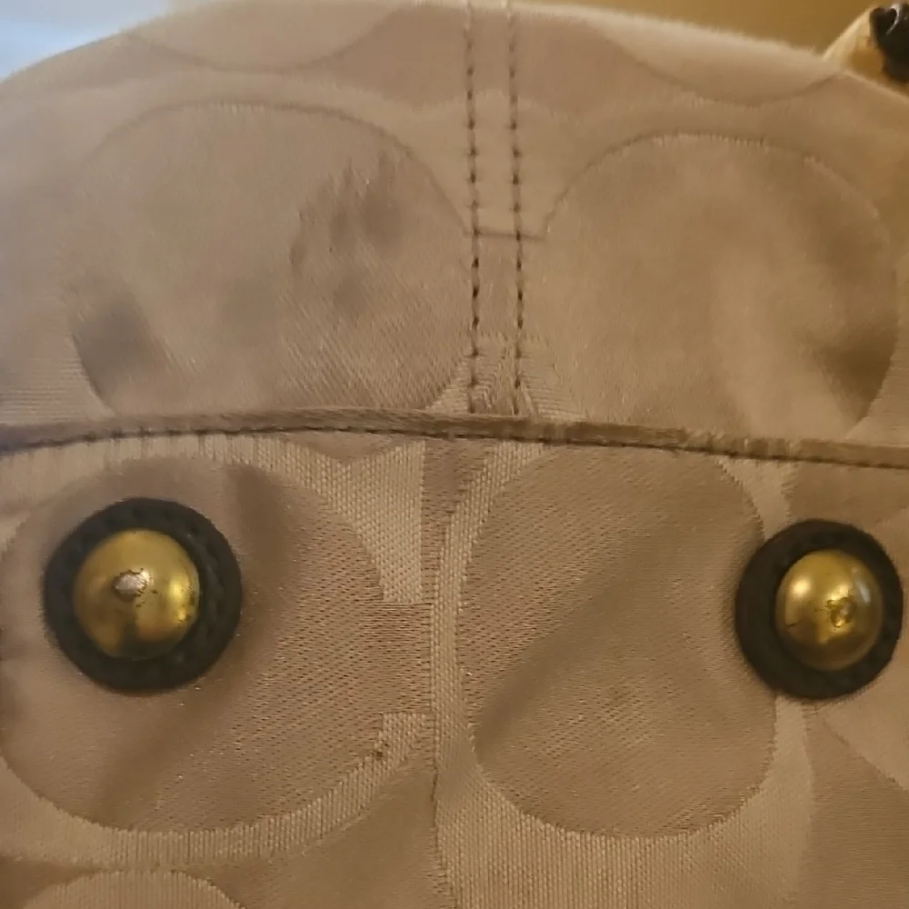 COACH Vintage Collette Carryall Canvas Satchel Handbag - Picture 10 of 11